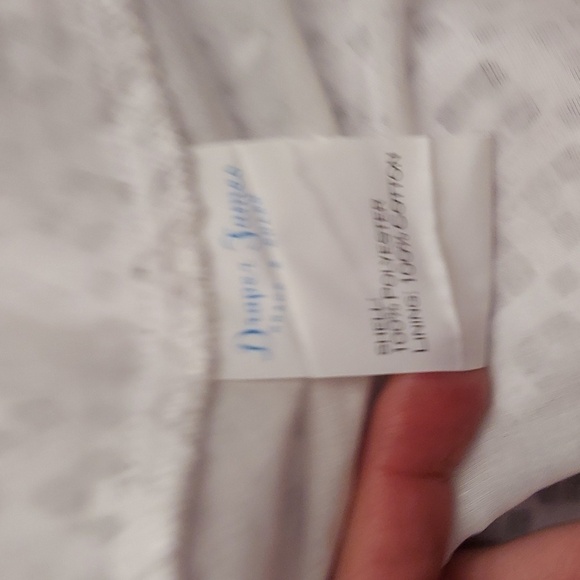 DRAPER JAMES Gingham Lattice Bell Sleeve Pullover Top in Magnolia White - Picture 12 of 14